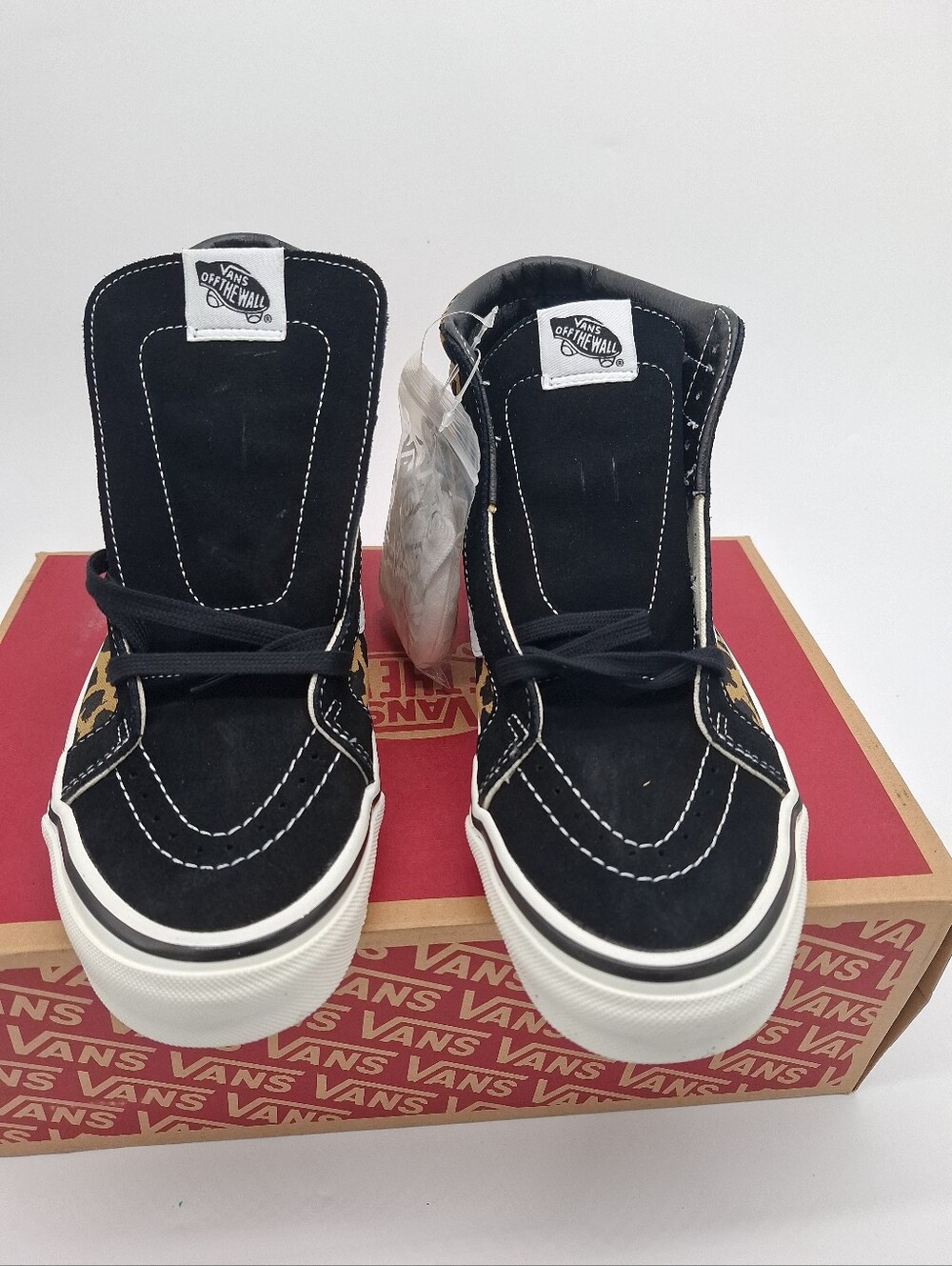 Vans Men SK8-high DX BLACK /TAN LEOPARD SIZE 9.5